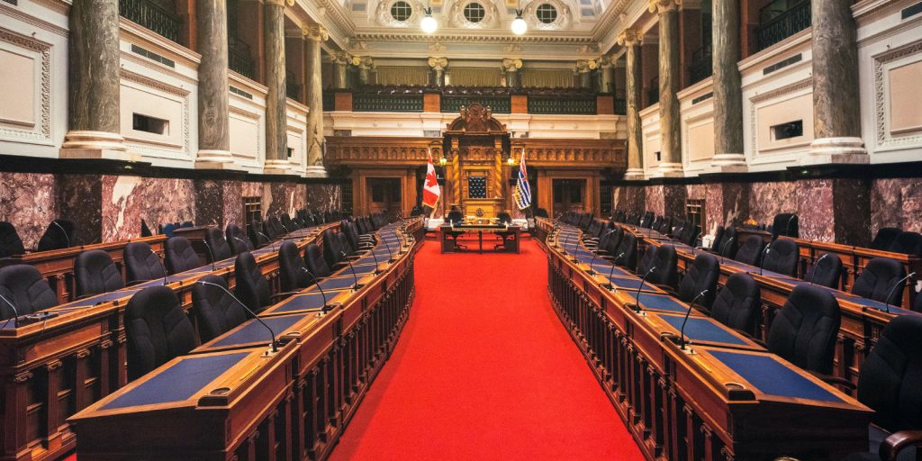 BC legislature - empty gallery