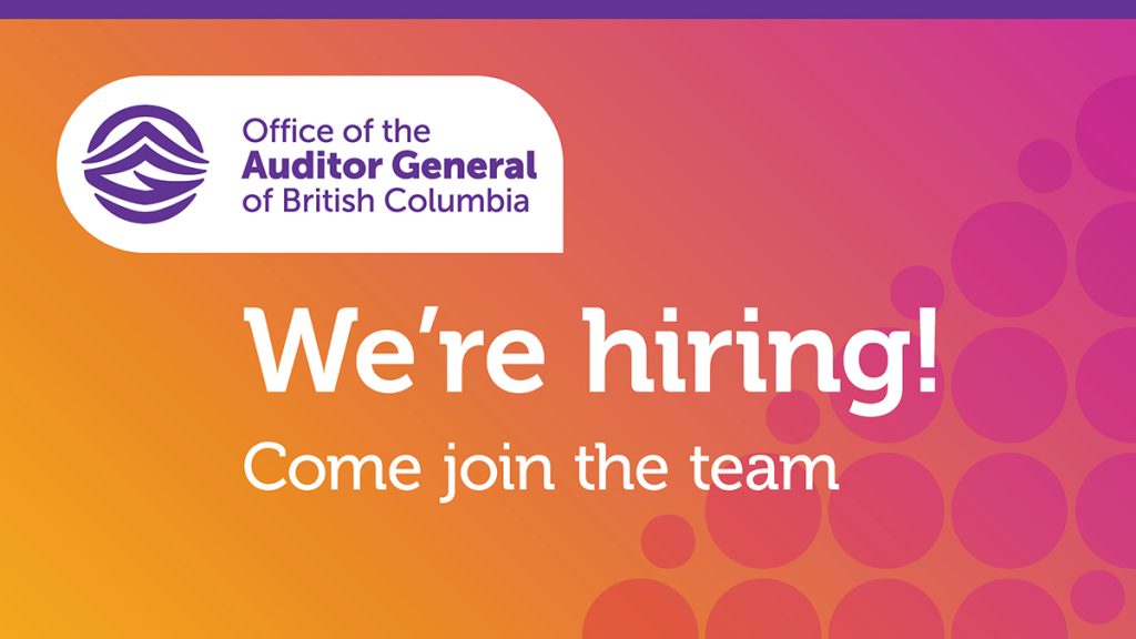 Orange and red image with OAGBC logo and "we're hiring" text