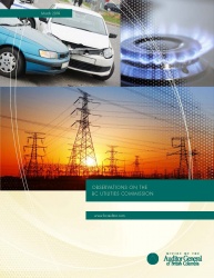 Cover of Observations on the BC Utilities Commission report with images of different utilities.