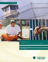 Cover of Progress Audit: Correctional Facilities and Programs Progress report with images of correctional facilities.